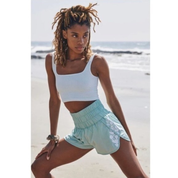 Free People Movement Athletic Shorts High Waist White S - Picture 2 of 5